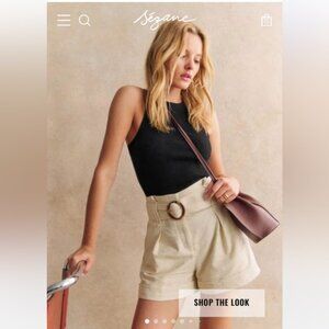 Sézane Rome Shorts ,Ecru, NWT